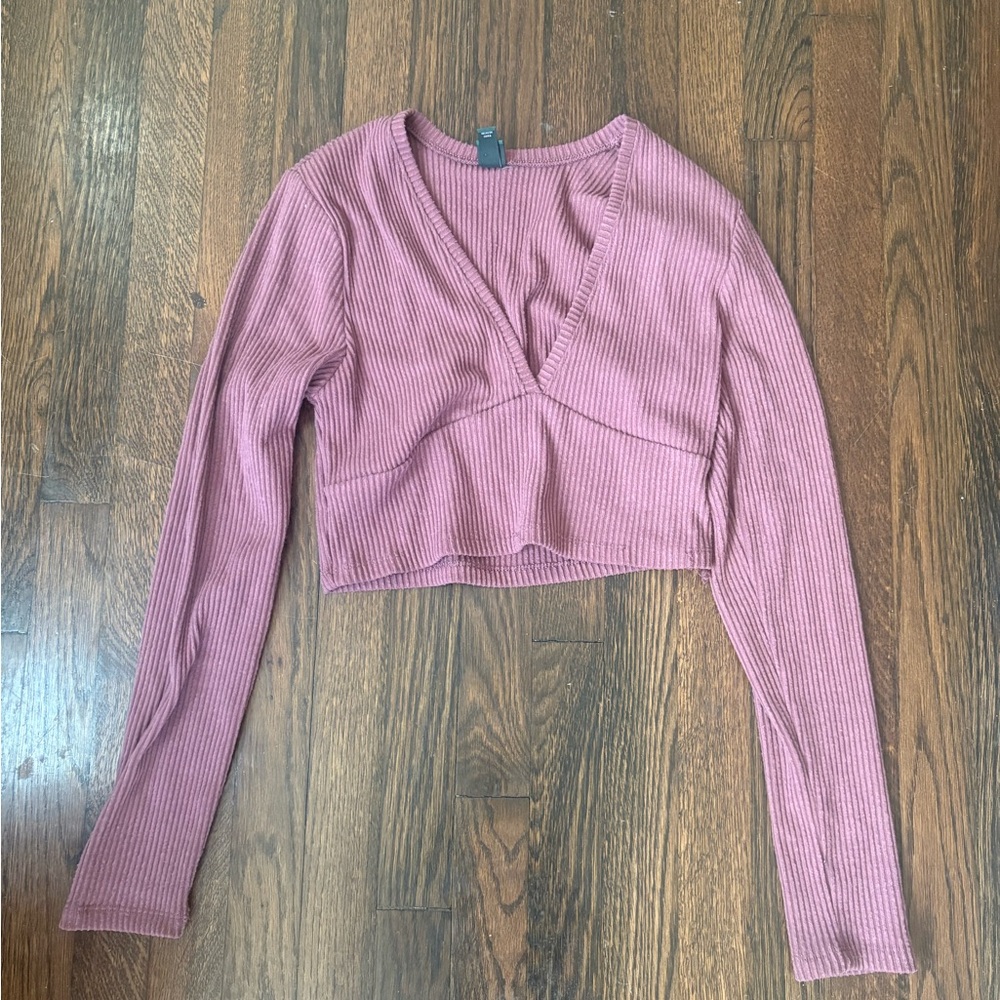 Wild fable cropped pink top